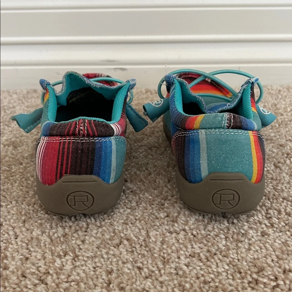 Roper Kids Multi-Color Fabric Chillin Serape Oxford Shoes